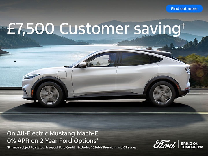 ALL-ELECTRIC MUSTANG MACH-E NOW WITH 0% APR ON 2 YEAR FORD OPTIONS
