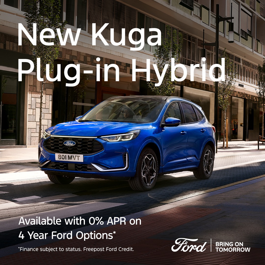 New Kuga Plug-in Hybrid is available with 0% APR on 4 Year Ford Options† .